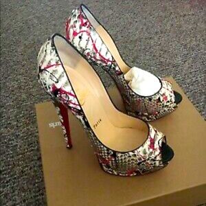 Christian Louboutin pep toe platforms size 38.5